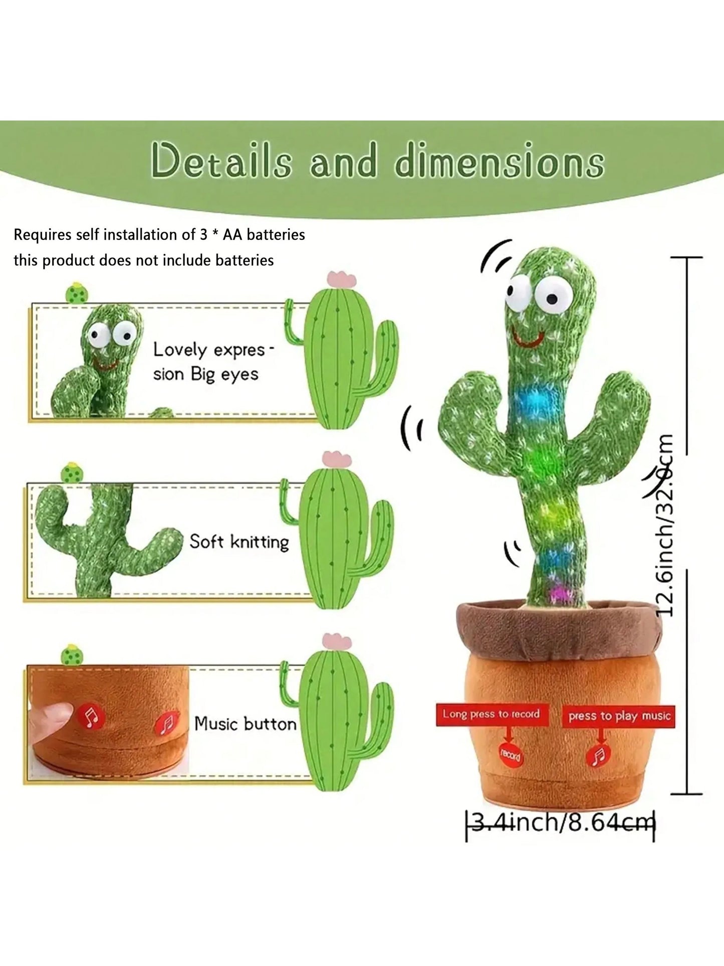 Dancing Talking Cactus Toy